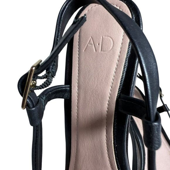 A•D & DAUGHTERS Leather Strappy Heels with Raffia Wrapped Block Heel – Size 7.5 - Picture 9 of 11